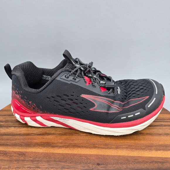 Altra Torin 4 Shoes Mens 10 Black Red Low Top Athletic Training Running Sneakers